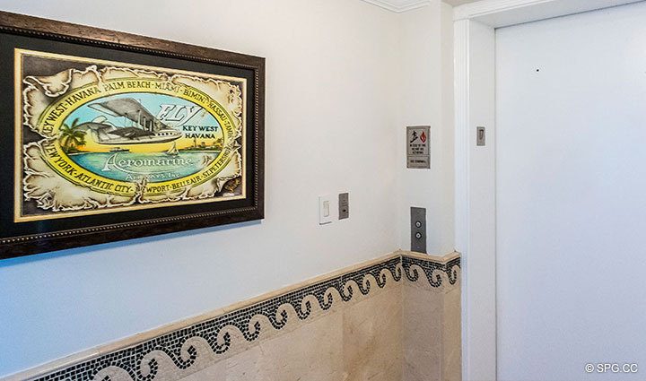 Foyer Leading into Residence 17D, Tower II at The Palms, Luxury Oceanfront Condominiums Fort Lauderdale, Florida 33305