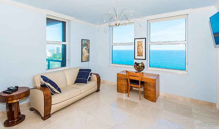 Guest Bedroom inside Residence 22B, Tower II at The Palms, Luxury Oceanfront Condominiums Fort Lauderdale, Florida 33305