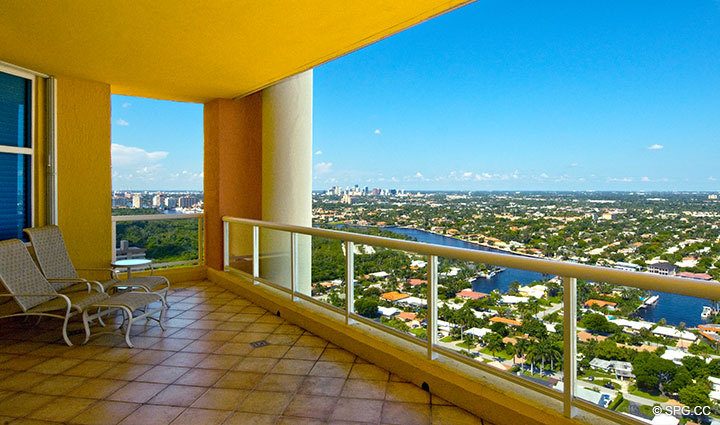 Intracoasatal View at Luxury Oceanfront Residence 30A, Tower I, The Palms Condominiums, 2100 North Ocean Boulevard, Fort Lauderdale Beach, Florida 33305, Luxury Seaside Condos