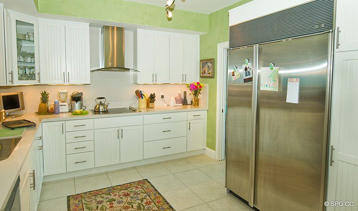 Kitchen at Luxury Oceanfront Residence 7A, Tower II, The Palms Condominiums, 2110 North Ocean Boulevard, Fort Lauderdale Beach, Florida 33305, Luxury Seaside Condos