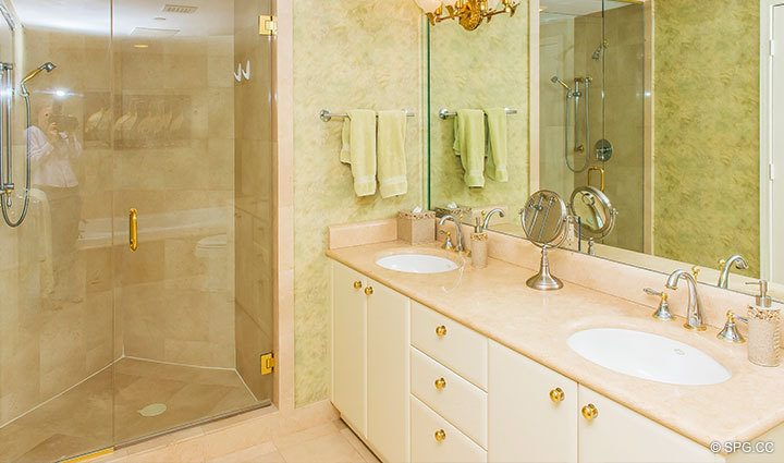 Master Bathroom Inside Residence 6C, Tower I at The Palms, Luxury Oceanfront Condominiums Fort Lauderdale, Florida 33305