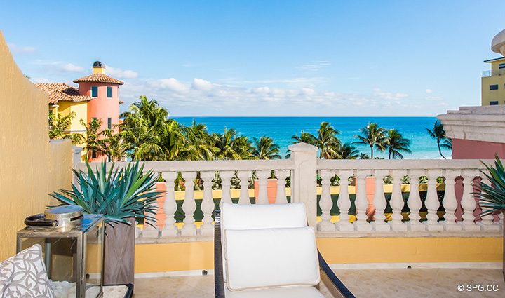 Terrace View from Residence 5D, Tower I at The Palms, Luxury Oceanfront Condominiums Fort Lauderdale, Florida 33305