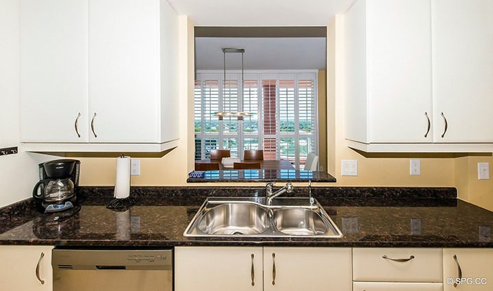 Kitchen View in Residence 8B, Tower I at The Palms, Luxury Oceanfront Condominiums Fort Lauderdale, Florida 33305