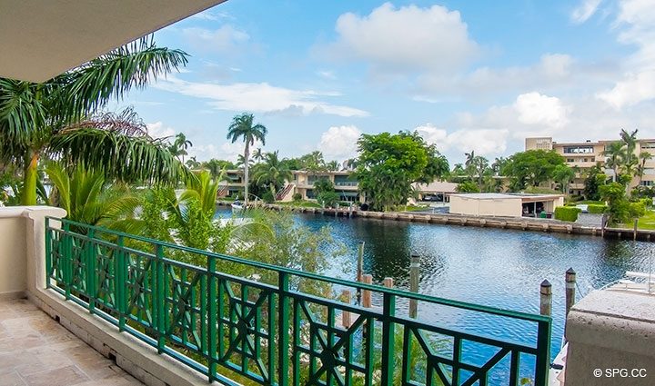 Terrace View from Residence 204 at The Landings at Las Olas, Luxury Waterfront Condominiums Fort Lauderdale, Florida 33305