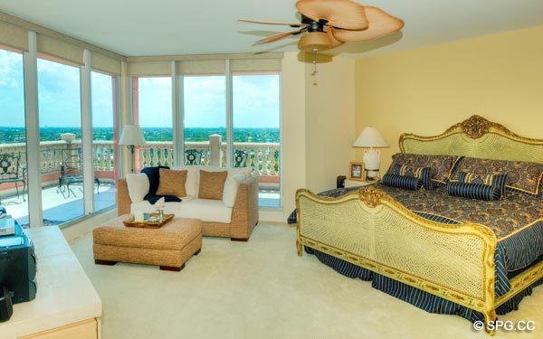 Master Bedroom, Residence 11E, Tower I,  The Palms Luxury Waterfront Condos,  2100 North Ocean Boulevard, Fort Lauderdale 33305