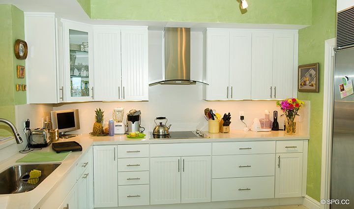 Kitchen at Luxury Oceanfront Residence 7A, Tower II, The Palms Condominiums, 2110 North Ocean Boulevard, Fort Lauderdale Beach, Florida 33305, Luxury Seaside Condos