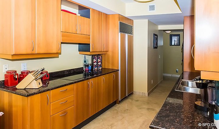 Gourmet Kitchen inside Residence 10B, Tower I at The Palms, Luxury Oceanfront Condominiums Fort Lauderdale, Florida 33305