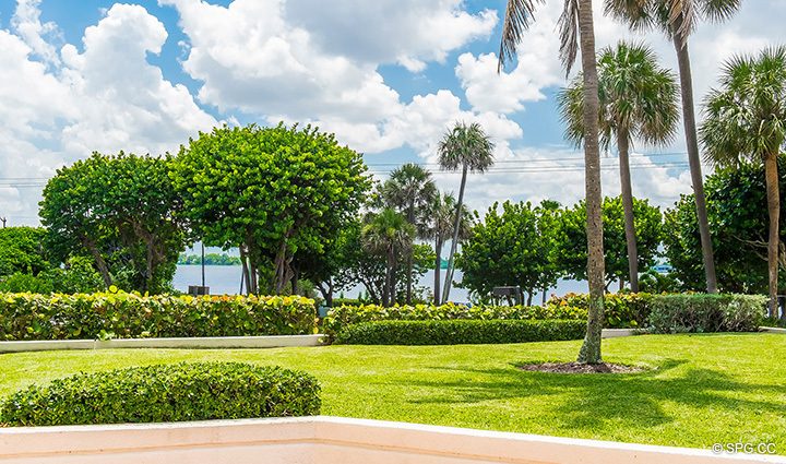 Intracoastal Views from Residence 1-102 For Sale at Oasis, Luxury Oceanfront Condos in Palm Beach, Florida 33480.