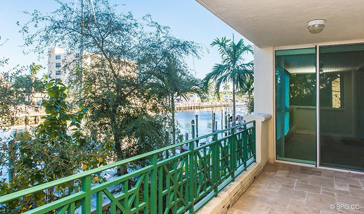 Terrace for Residence 204 at The Landings at Las Olas, Luxury Waterfront Condominiums Fort Lauderdale, Florida 33305