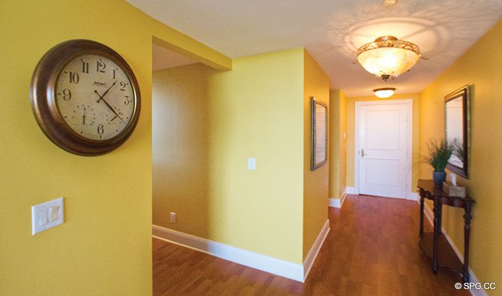 Entrance at Luxury Oceanfront Residence 6B, Tower I, The Palms Condo, 2100 North Ocean Boulevard, Fort Lauderdale Beach, Florida 33305, Luxury Seaside Condos