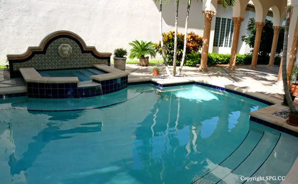 Pool at Luxury oceanfront residence 6919 Valencia Drive, Fisher Island, Florida 33109 