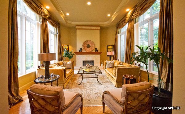 Fireplace at Luxury oceanfront residence 6919 Valencia Drive, Fisher Island, Florida 33109 