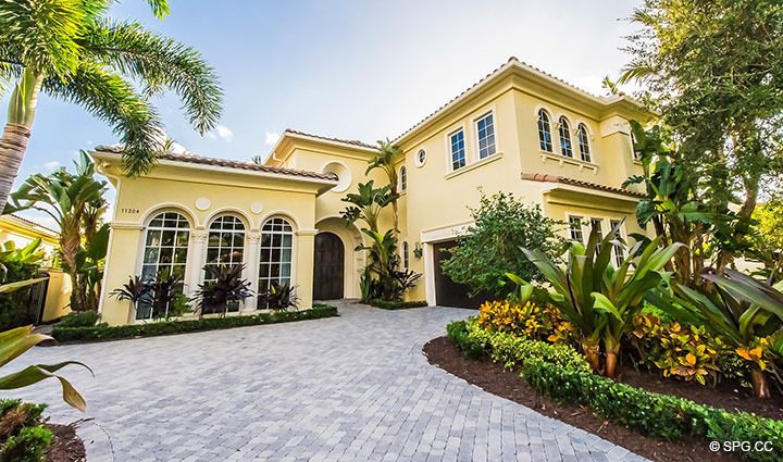 Driveway Leading to Luxury Estate Home, 11204 Orange Hibiscus Lane, Palm Beach Gardens, Florida 33418.