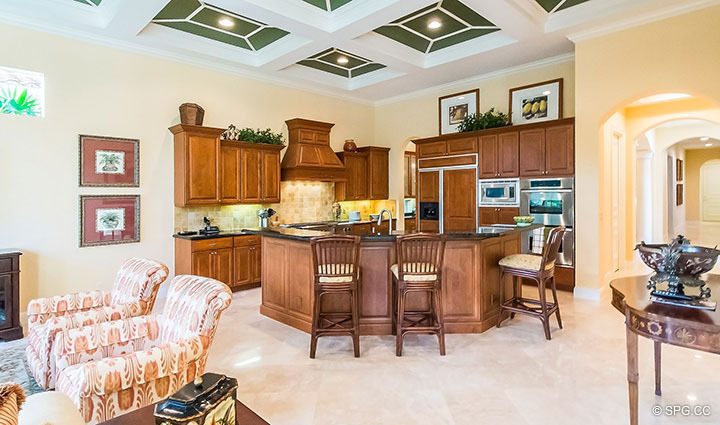 Gourmet Kitchen inside Luxury Estate Home, 11204 Orange Hibiscus Lane, Palm Beach Gardens, Florida 33418.