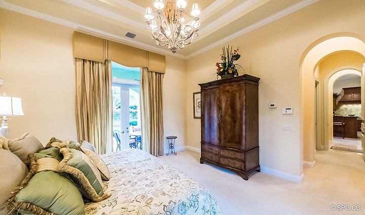 Master Bedroom in Luxury Estate Home, 11204 Orange Hibiscus Lane, Palm Beach Gardens, Florida 33418.