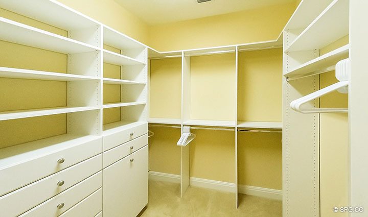 Large Walk-In Closet in Luxury Estate Home, 11204 Orange Hibiscus Lane, Palm Beach Gardens, Florida 33418.