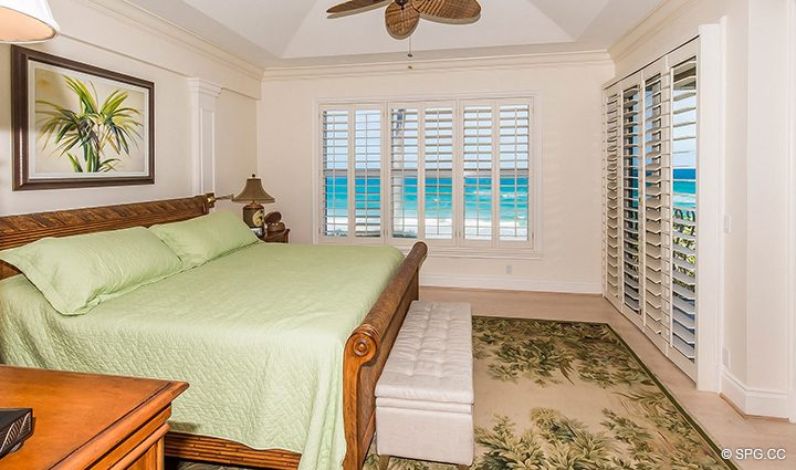 Master Bedroom inside Residence 3A at 1153 Hillsboro Mile, a Luxury Oceanfront Townhome For Rent in Hillsboro Beach, Florida 33062