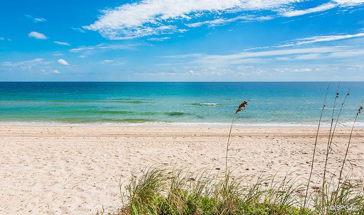 Private Beach Area at Luxury Estate Home, 2618 North Atlantic Boulevard, Fort Lauderdale, Florida 33308