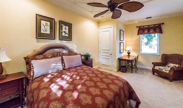 Guest Bedroom inside Luxury Estate Home, 11204 Orange Hibiscus Lane, Palm Beach Gardens, Florida 33418.