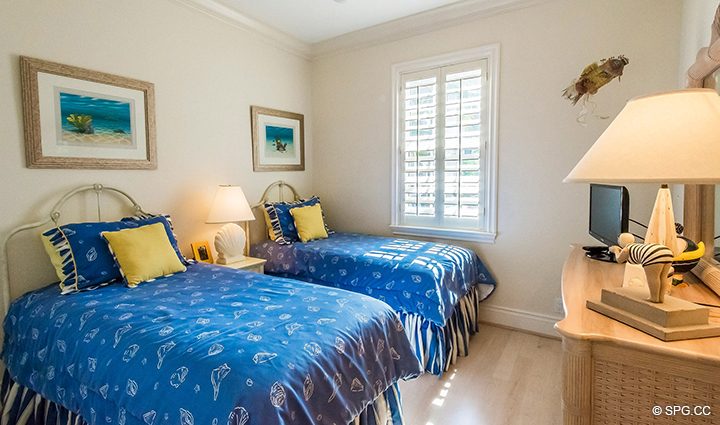 Guest Room in Residence 3A at 1153 Hillsboro Mile, a Luxury Oceanfront Townhome For Rent in Hillsboro Beach, Florida 33062