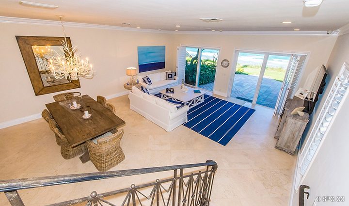 Stairway View in Residence 3A at 1153 Hillsboro Mile, a Luxury Oceanfront Townhome For Rent in Hillsboro Beach, Florida 33062