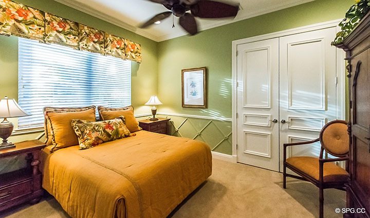Guest Bedroom in Luxury Estate Home, 11204 Orange Hibiscus Lane, Palm Beach Gardens, Florida 33418.