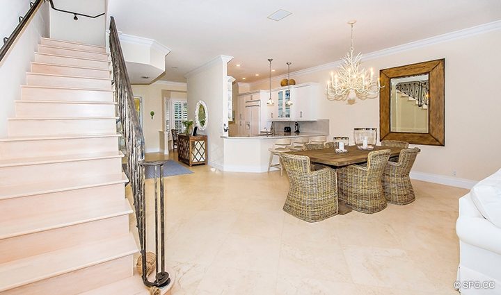 Stairway to Second Floor in Residence 3A at 1153 Hillsboro Mile, a Luxury Oceanfront Townhome For Rent in Hillsboro Beach, Florida 33062
