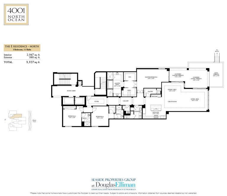 4001 North Ocean Floorplan