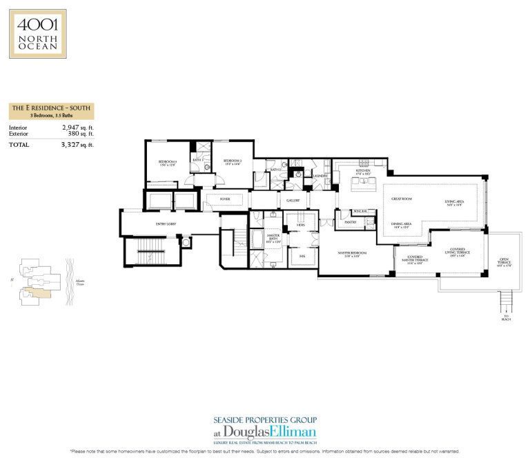 4001 North Ocean Floorplan