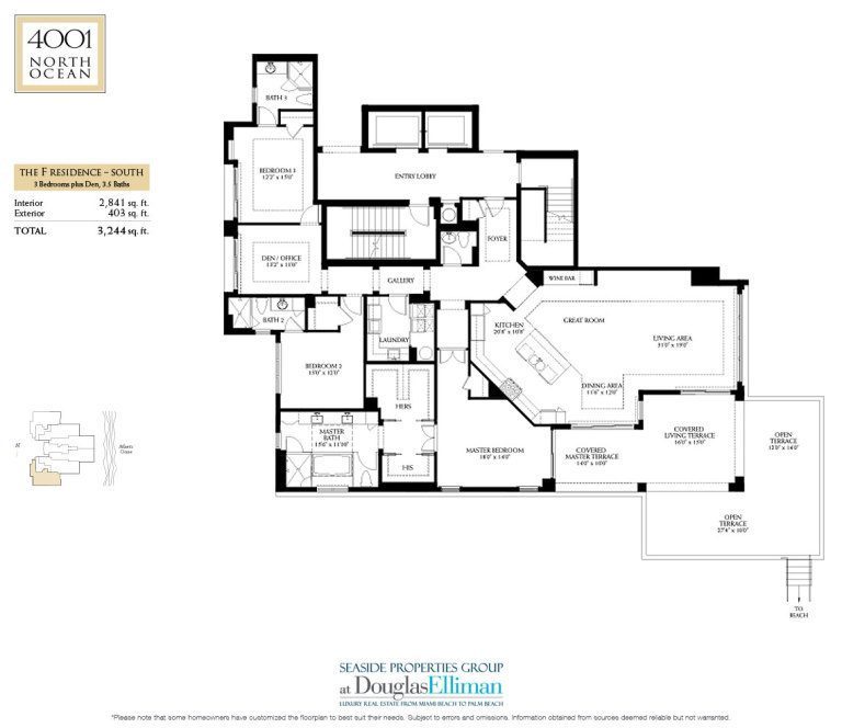 4001 North Ocean Floorplan