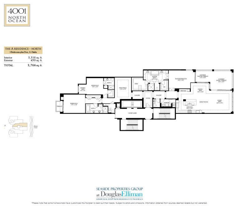 4001 North Ocean Floorplan