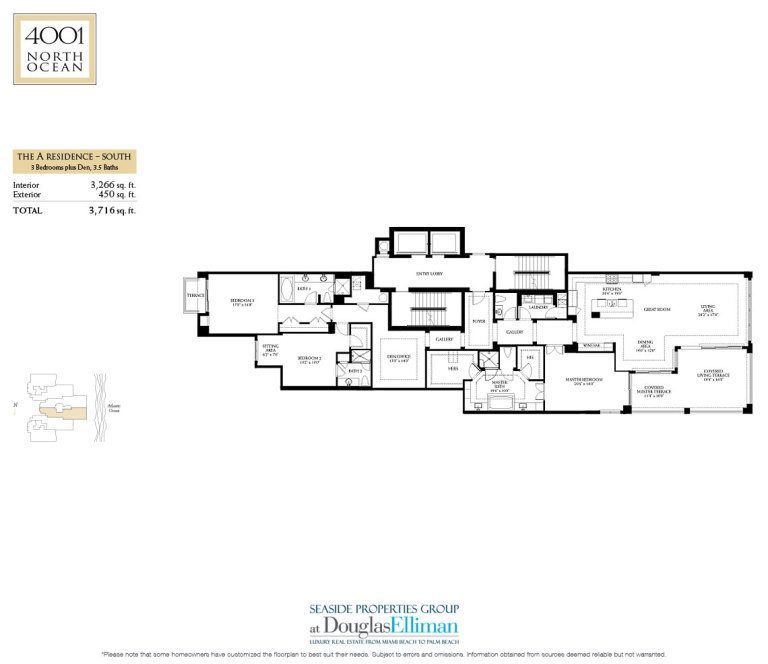 4001 North Ocean Floorplan