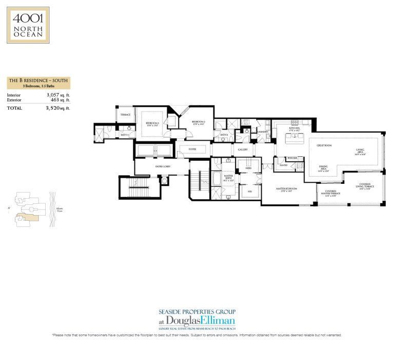 4001 North Ocean Floorplan