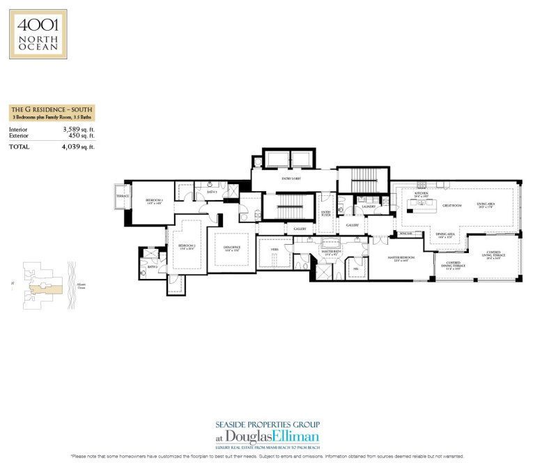 4001 North Ocean Floorplan
