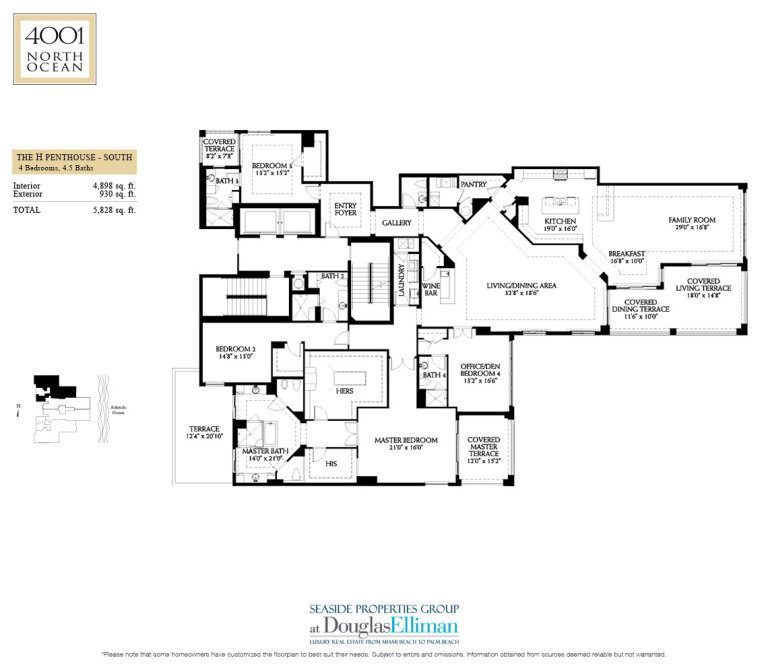 4001 North Ocean Floorplan
