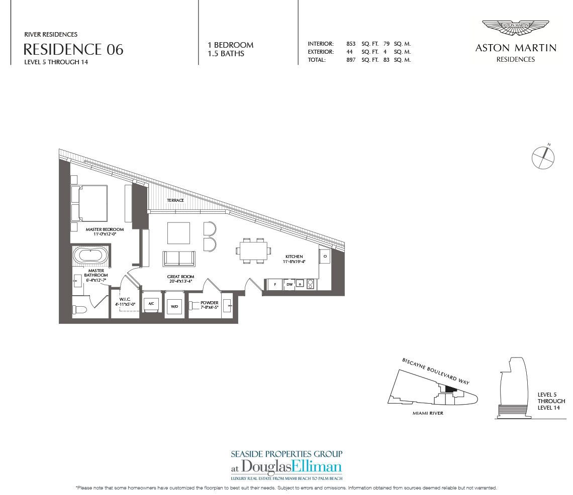 The River Residence 06 Floorplan at Aston Martin Residences, Luxury Waterfront Condos in Miami, Florida 33131
