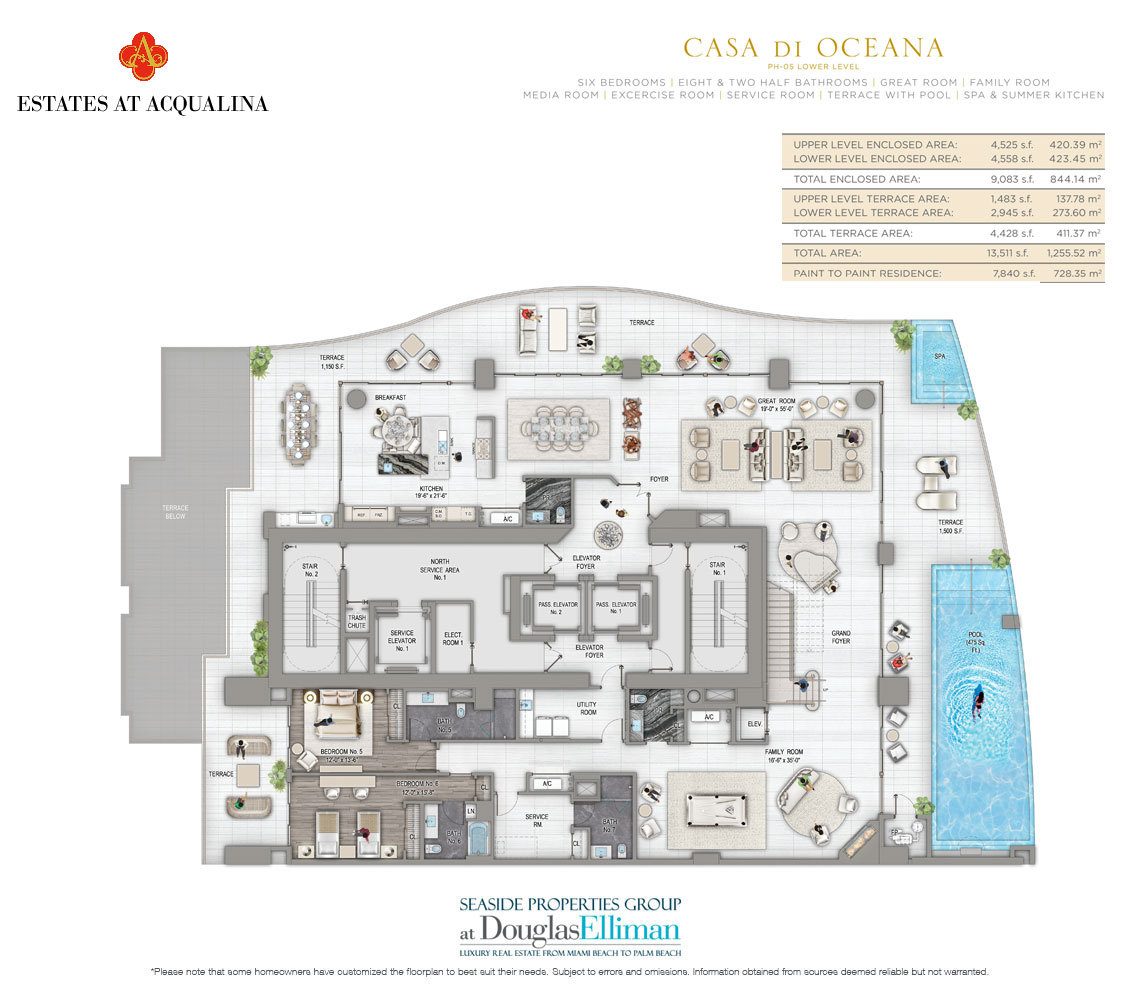 Estates at Acqualina Floor Plans, Luxury Oceanfront Condos