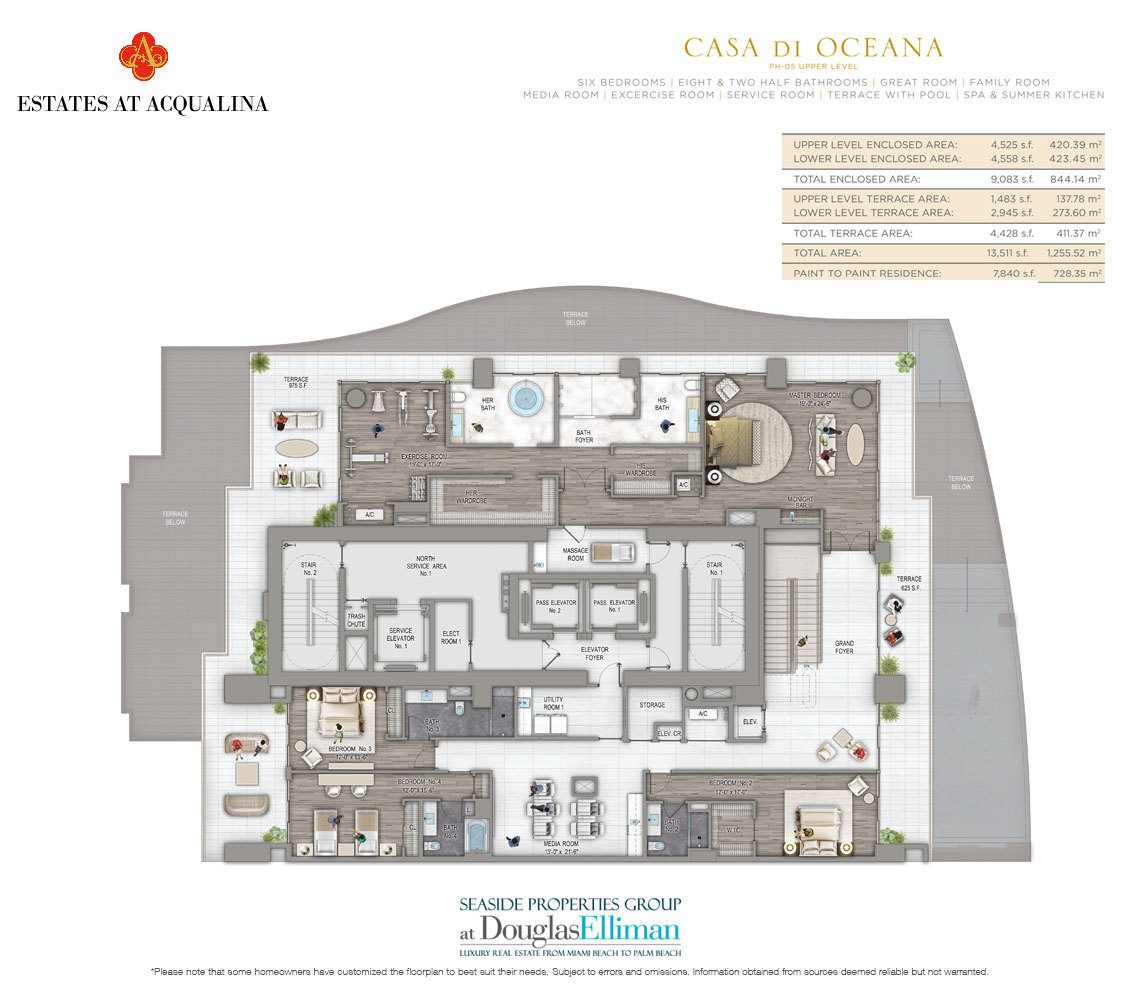 Estates at Acqualina Floor Plans, Luxury Oceanfront Condos