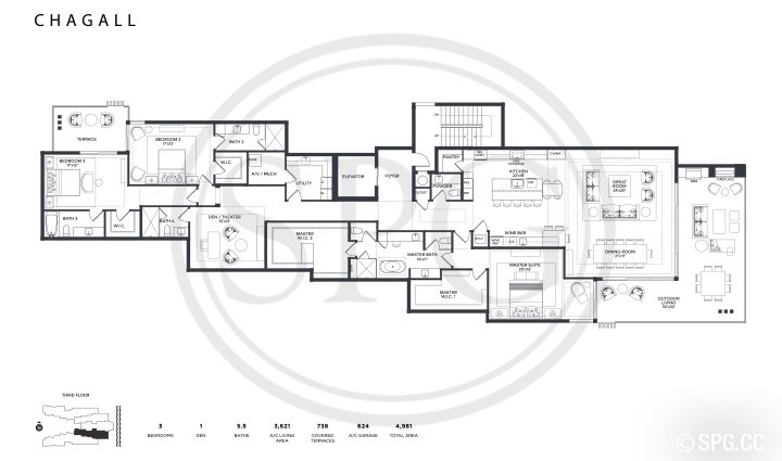 Ocean Delray Chagall Floorplan