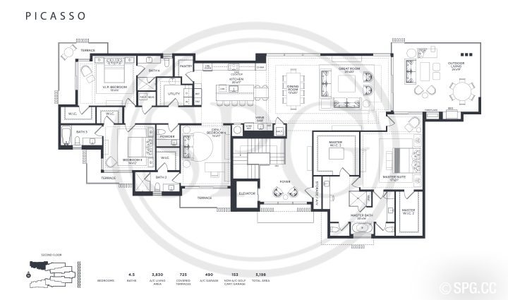 Ocean Delray Picasso Floorplan
