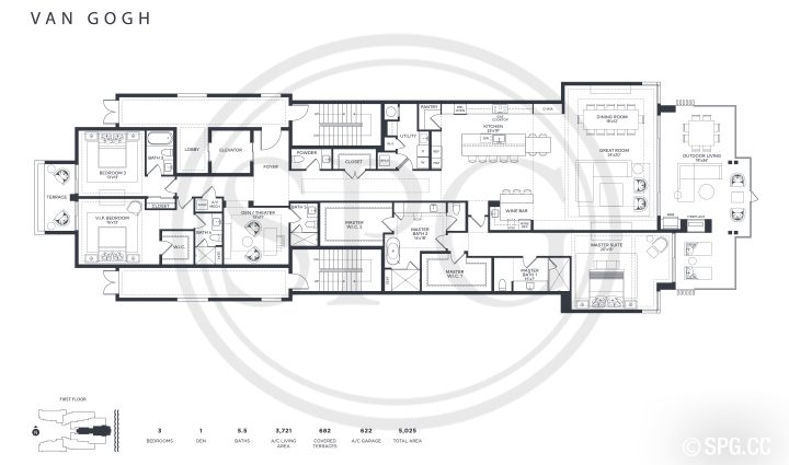 Ocean Delray Vangogh Floorplan