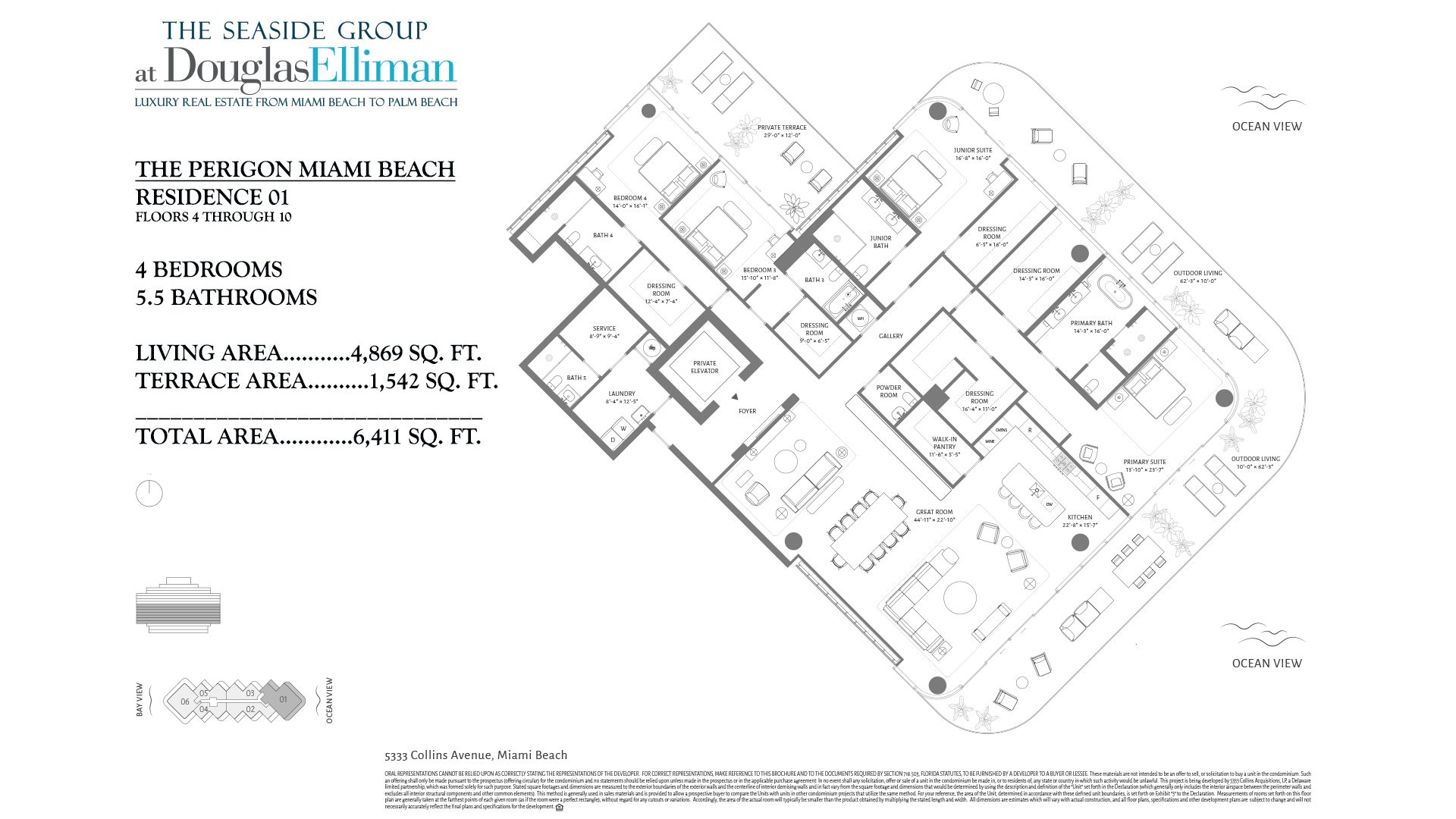 Floorplan for Residence 01 The Perigon