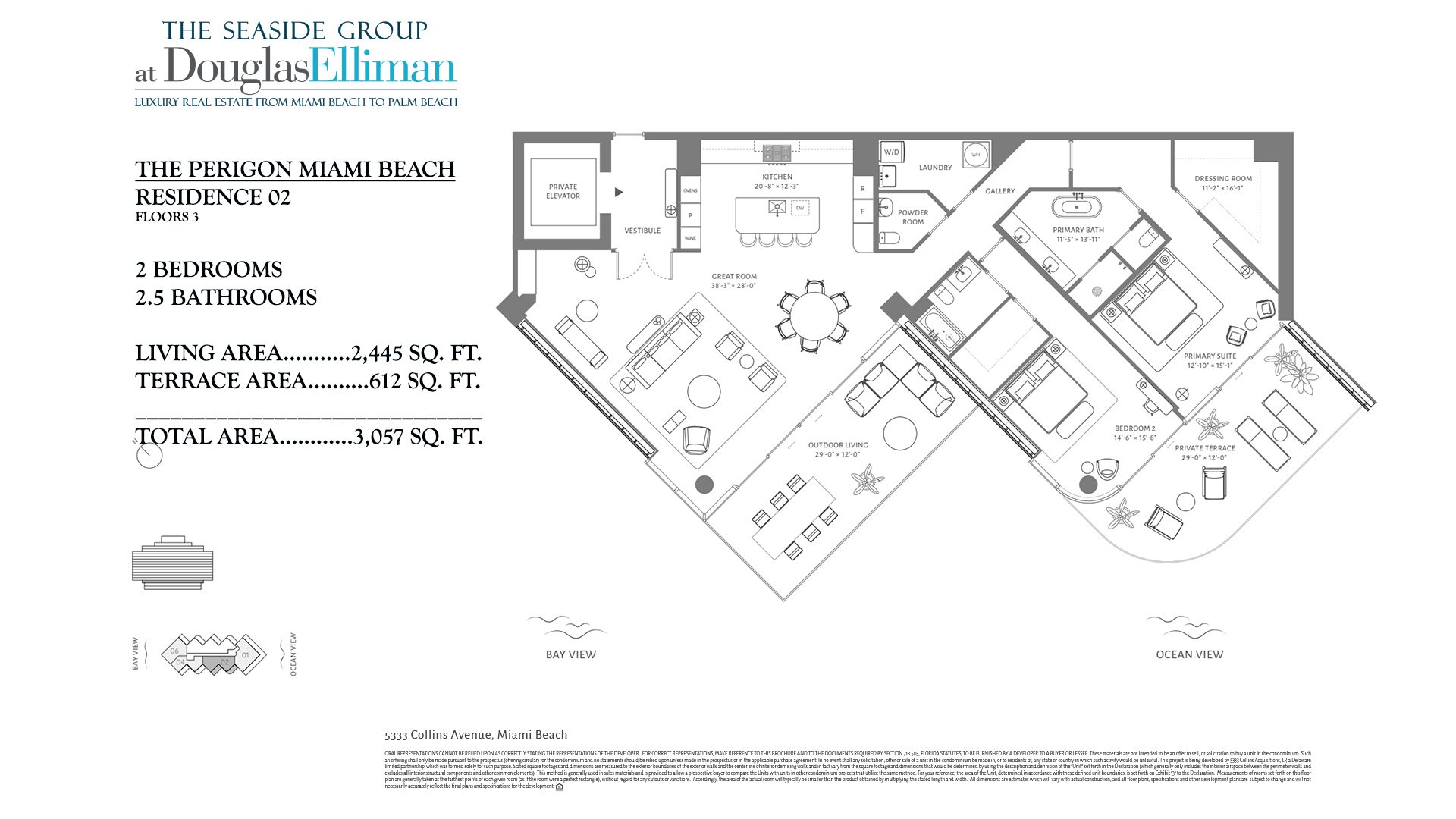 Floorplan for Residence 02 The Perigon Floor 3