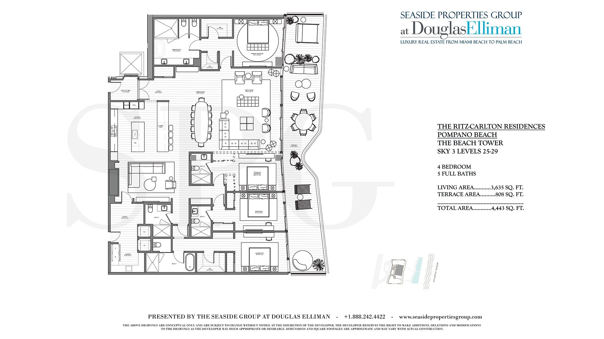 Floorplan for Sky 3 Level 25-29