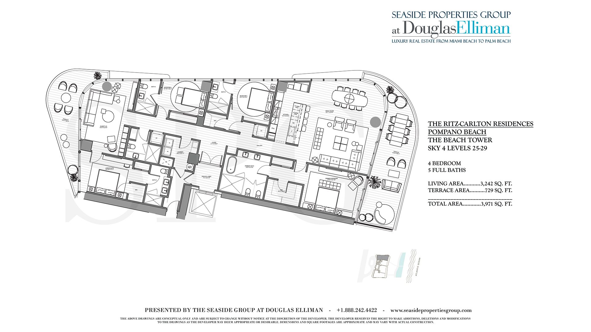 Floorplan for Sky 4 Level 25-29