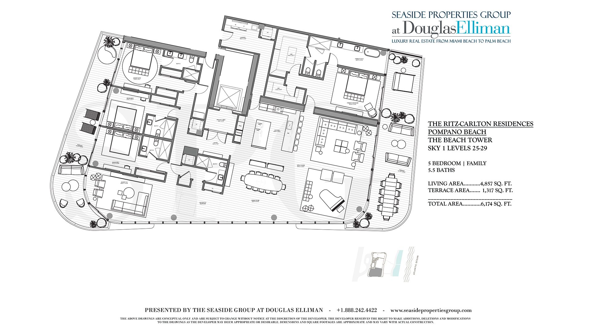 Floorplan for Sky 1 Levels 25-29
