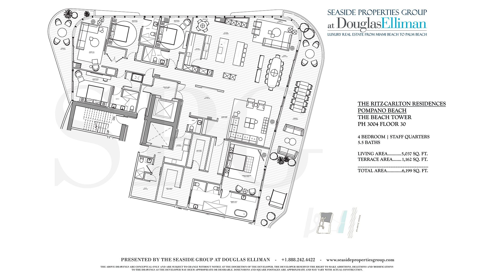 Floorplan for PH 3004 Floor 30