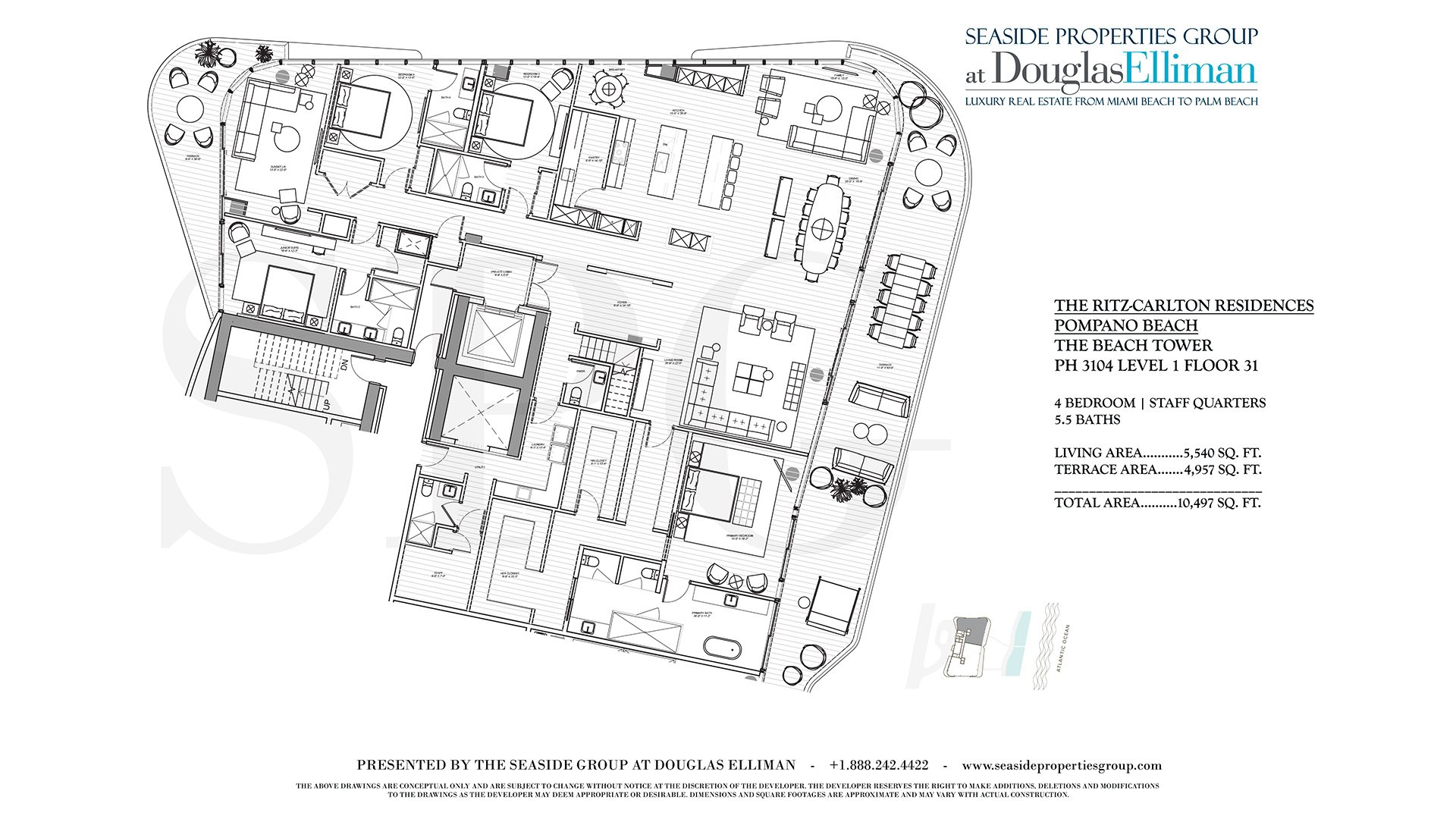 Floorplan for PH 3104 Level 1 Floor 31