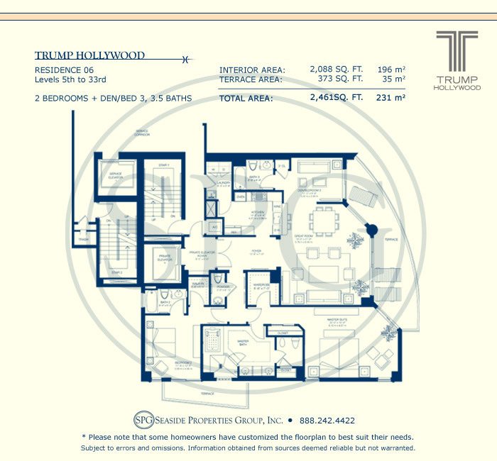 Trump Hollywood Floorplan