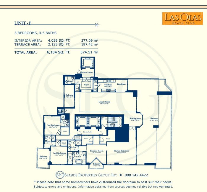Las Olas Beach Club Floorplan
